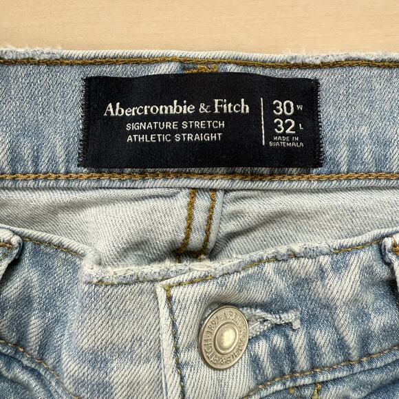 Abercrombie & Fitch Men's Jeans Signature Stretch Athletic Straight Blue 30X32 - Picture 3 of 10